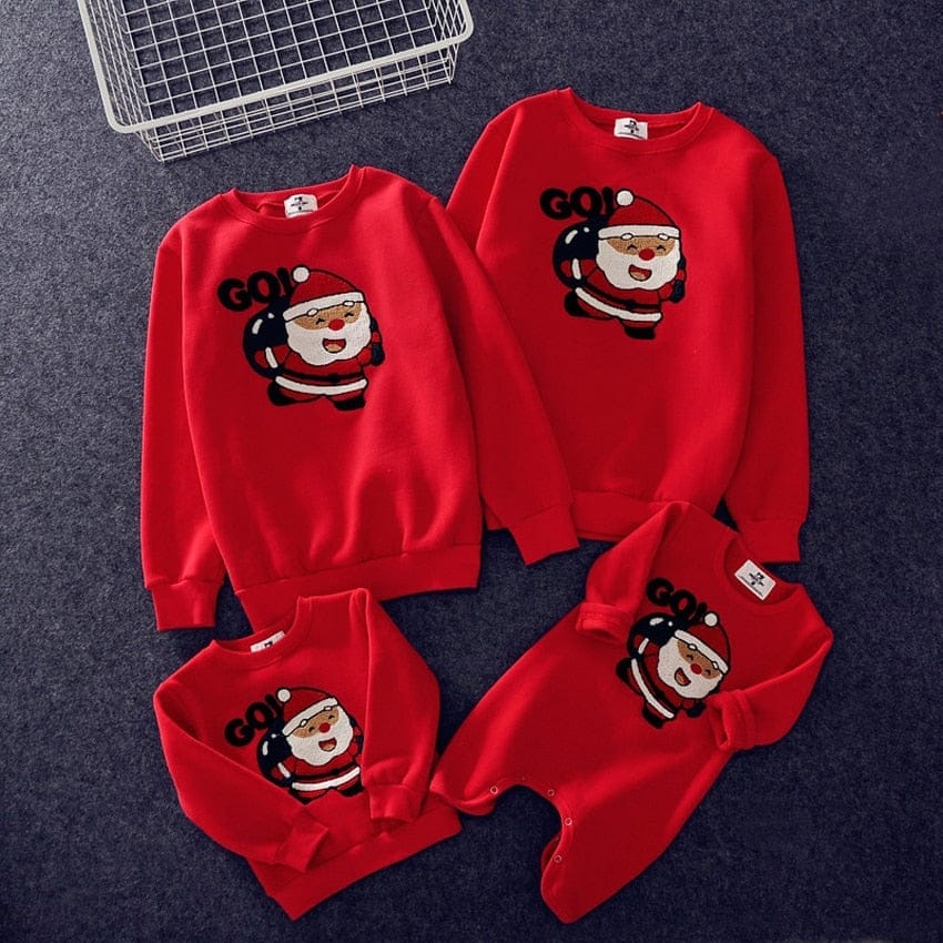 Family Christmas Sweaters Xmas Hoodies Pajamas Warm Santa Claus Sweatshirt Bennys Beauty World