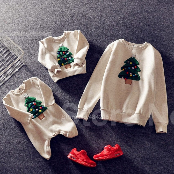 Family Christmas Sweaters Xmas Hoodies Pajamas Warm Santa Claus Sweatshirt Bennys Beauty World