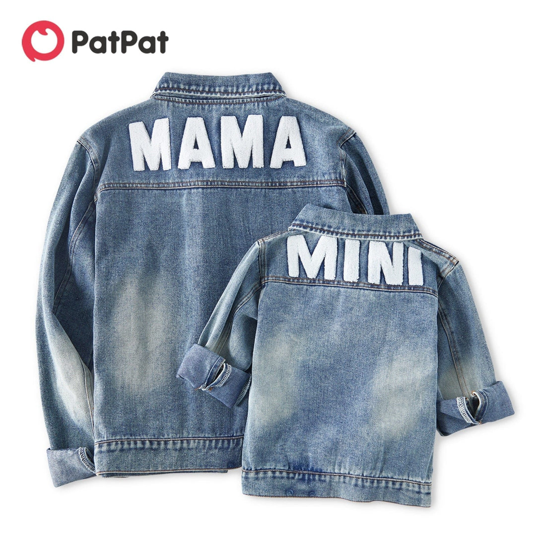 Family Matching Outfits Long-sleeve Distressed Denim Jacket Bennys Beauty World