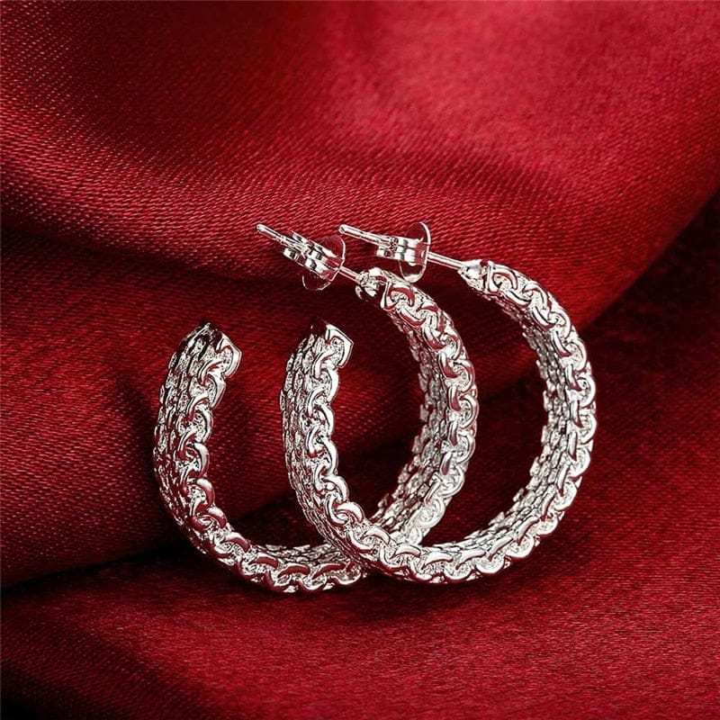 Fashion 925 Sterling Silver Earring For Women Round Stud Earring Bennys Beauty World