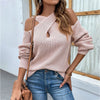 Fashion Cross Halter Solid Color Sweaters