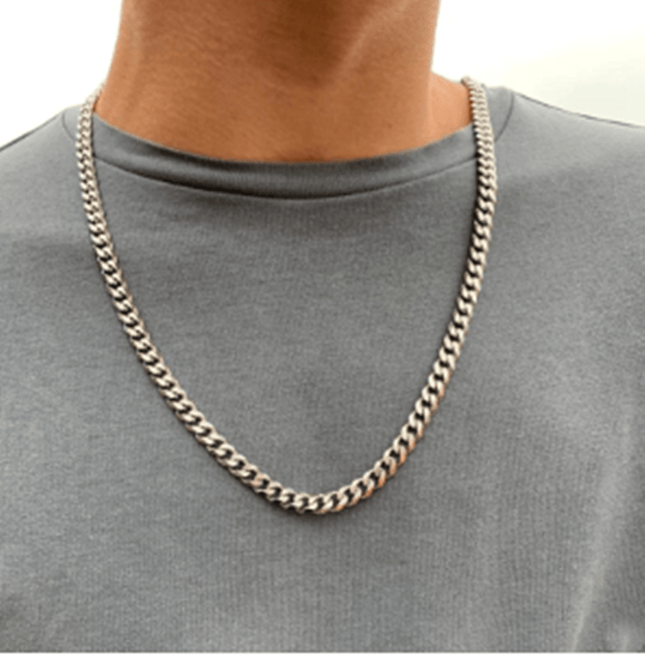 Fashion Cuba Chain Necklace Men Titanium Steel Bennys Beauty World