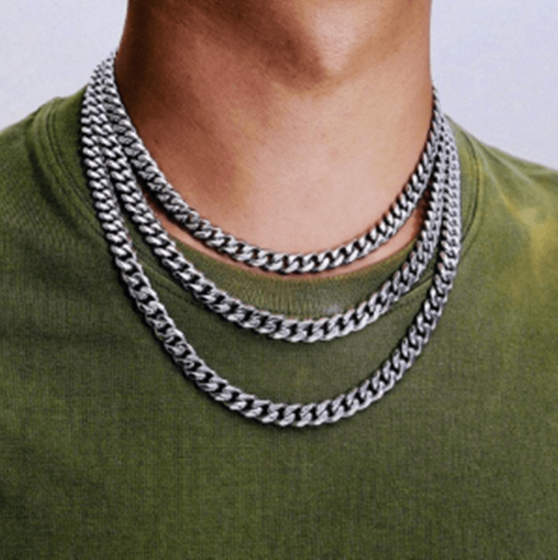 Fashion Cuba Chain Necklace Men Titanium Steel Bennys Beauty World