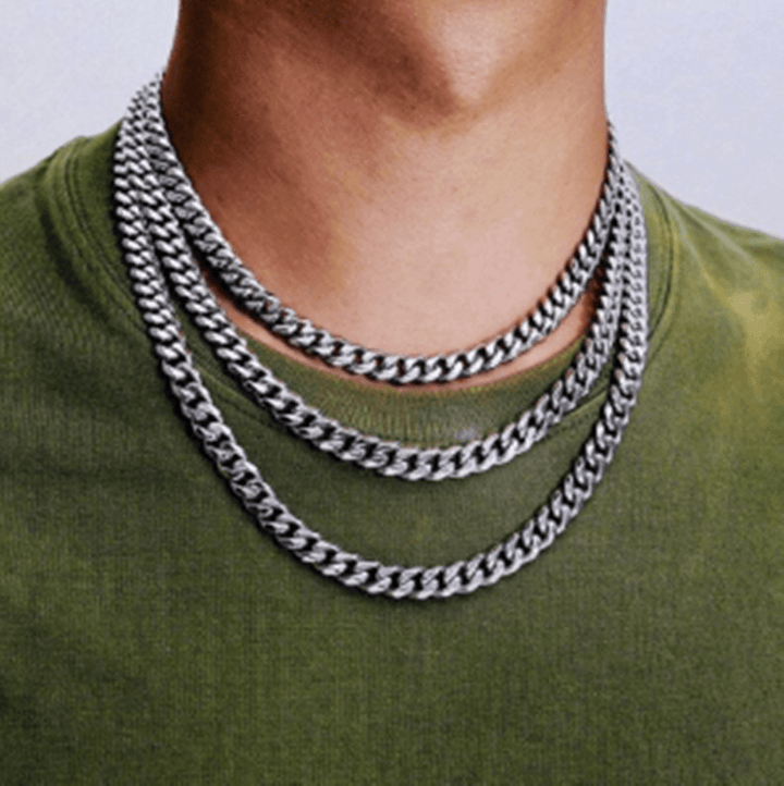 Fashion Cuba Chain Necklace Men Titanium Steel Bennys Beauty World