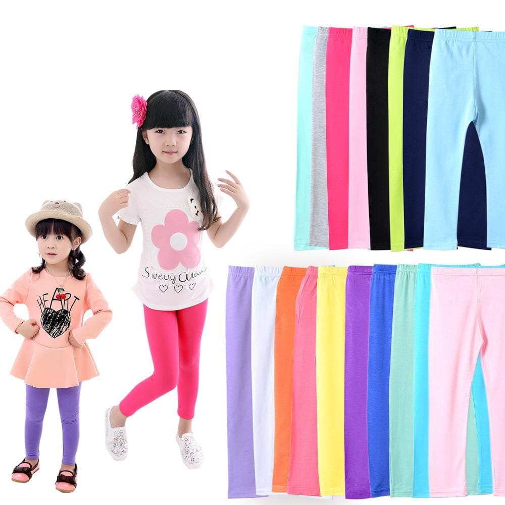 Fashion Elastic Baby girls spring leggings Candy Colored Pants for Kids Bennys Beauty World