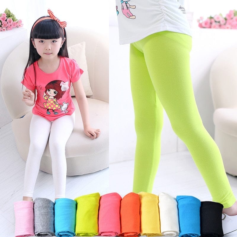 Fashion Elastic Baby girls spring leggings Candy Colored Pants for Kids Bennys Beauty World