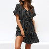 Fashion European and American Women Sexy Polka Chiffon Dress Bennys Beauty World