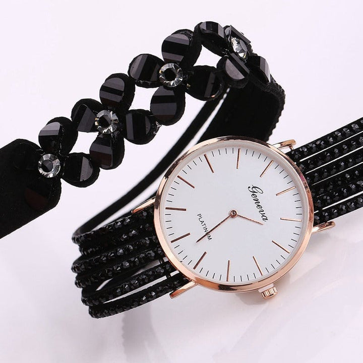 Fashion Geneva Flowers Watches Women Dress Watch Bennys Beauty World