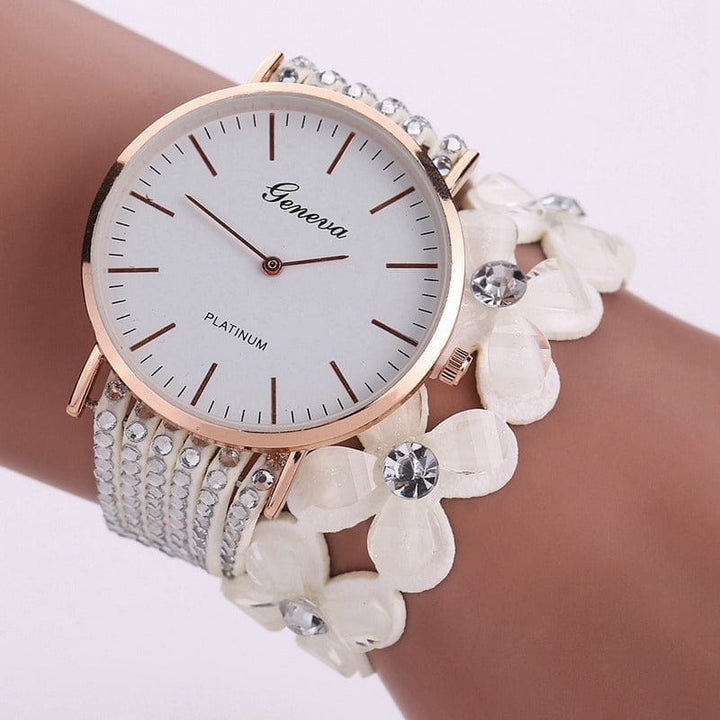 Fashion Geneva Flowers Watches Women Dress Watch Bennys Beauty World