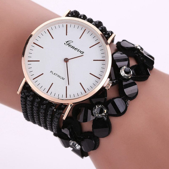 Fashion Geneva Flowers Watches Women Dress Watch Bennys Beauty World