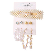 Fashion Gold Pearl Earrings Set For Women Bennys Beauty World