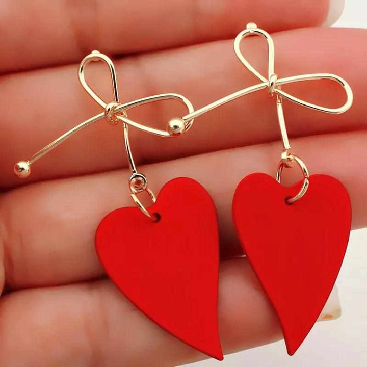 Fashion Heart Drop Earrings For Women Bennys Beauty World