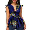 Fashion Ladies African V-neck Dashiki Print Plus Size Tops for Women Bennys Beauty World