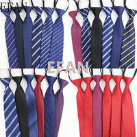 Fashion Lazy Zipper Men's Tie Classic Solid Flower Floral 8cm Wedding Party Gift Bennys Beauty World