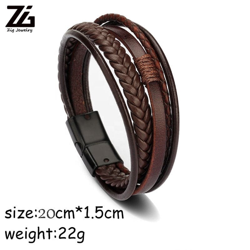 Fashion Leather Bracelet for Men Bennys Beauty World