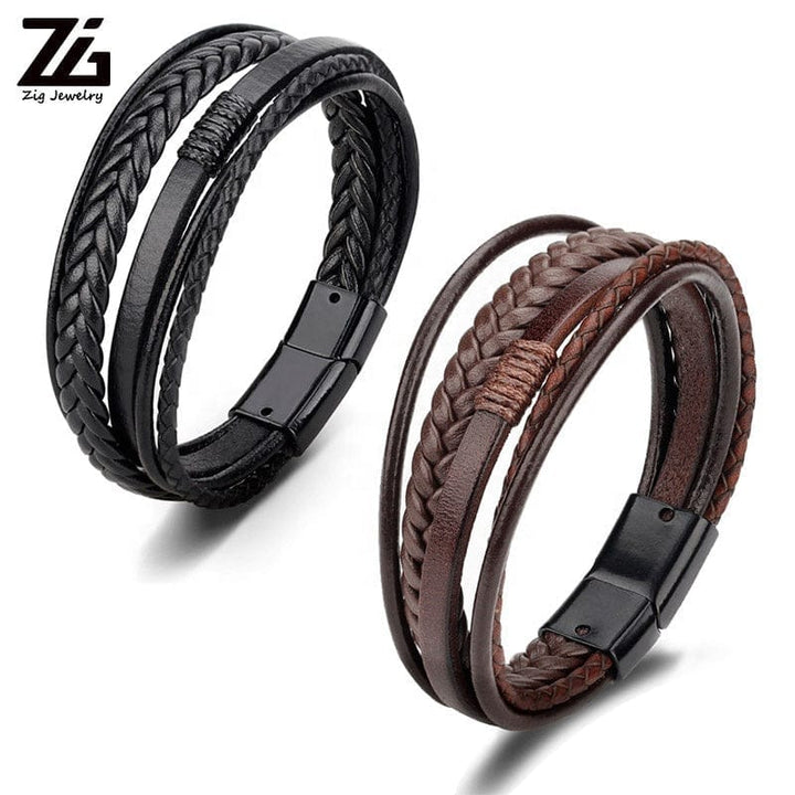 Fashion Leather Bracelet for Men Bennys Beauty World