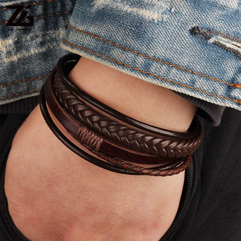 Fashion Leather Bracelet for Men Bennys Beauty World