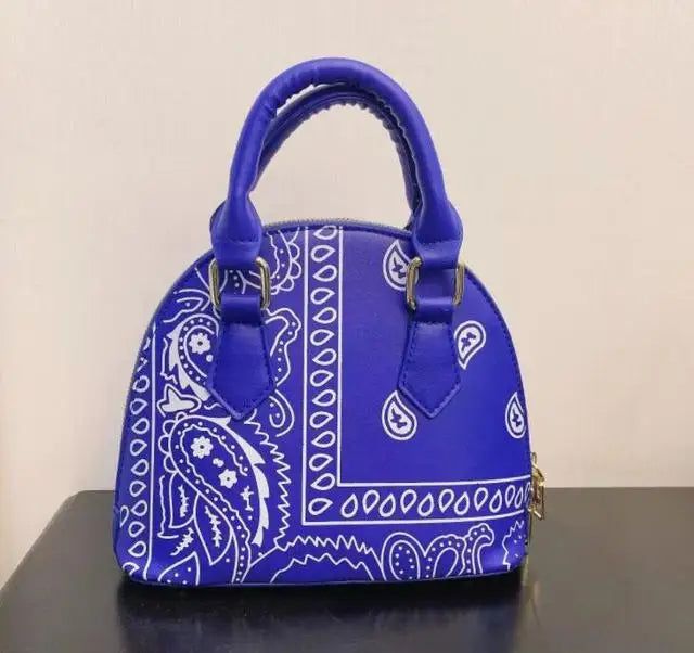 Fashion Leather Tote Bag for Women Bandana Print Handbag Bennys Beauty World