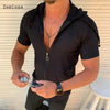Fashion Long/Short sleeved Hoodie Zipper T shirt Bennys Beauty World