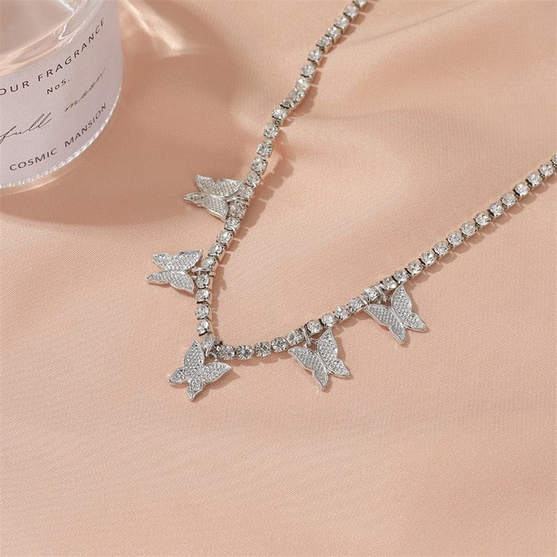 Fashion Luxury Butterfly Anklets with Cubic Zirconia Bennys Beauty World