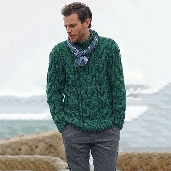 Fashion Men's Long-sleeved Padded Pullover Sweater Bennys Beauty World