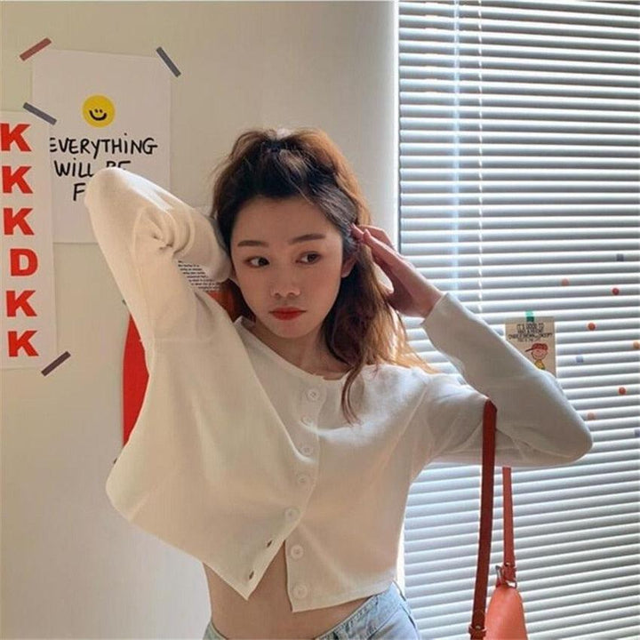 Fashion O-neck Short Knitted Sweaters For Women Bennys Beauty World