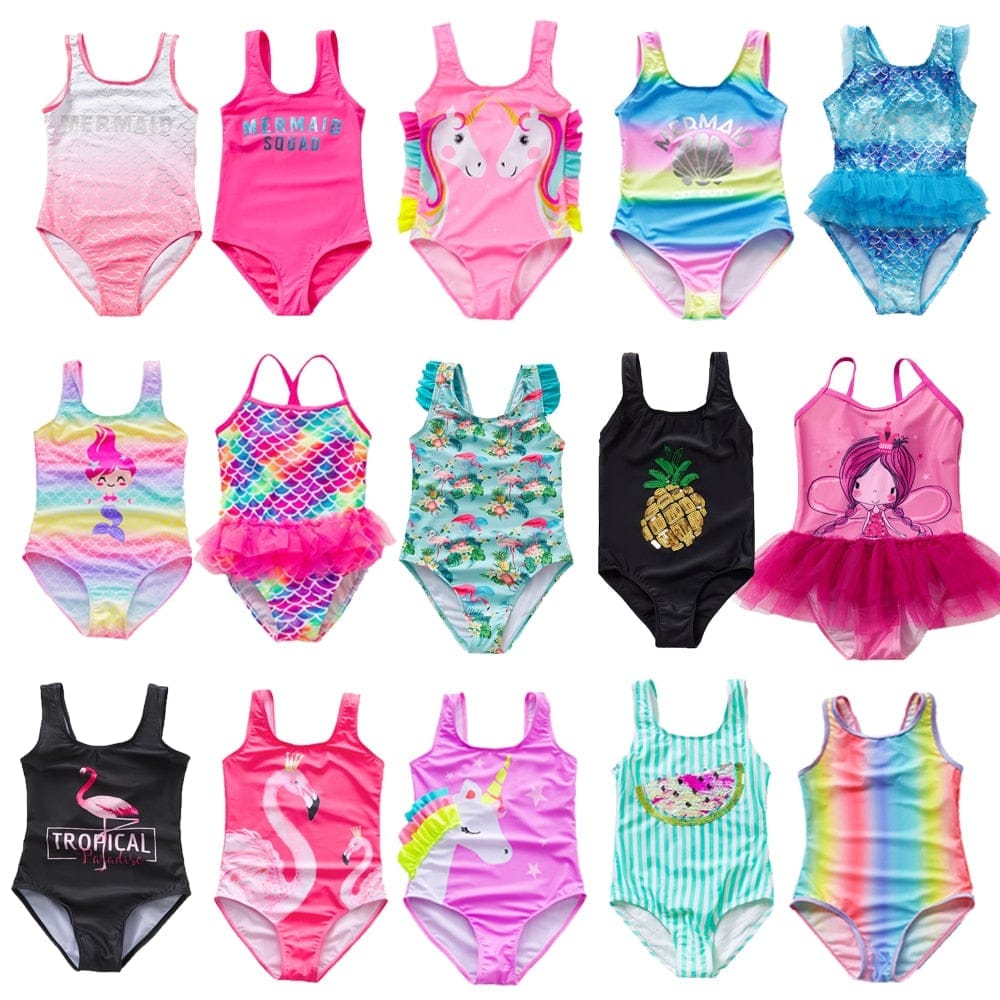 Fashion Rainbow Mermaid Swimwear For Children Summer Bathing Suits Bennys Beauty World