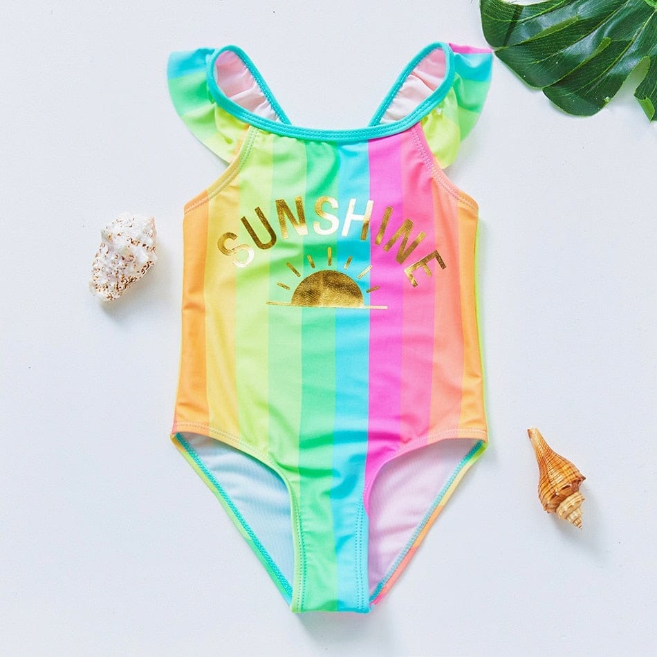 Fashion Rainbow Mermaid Swimwear For Children Summer Bathing Suits Bennys Beauty World