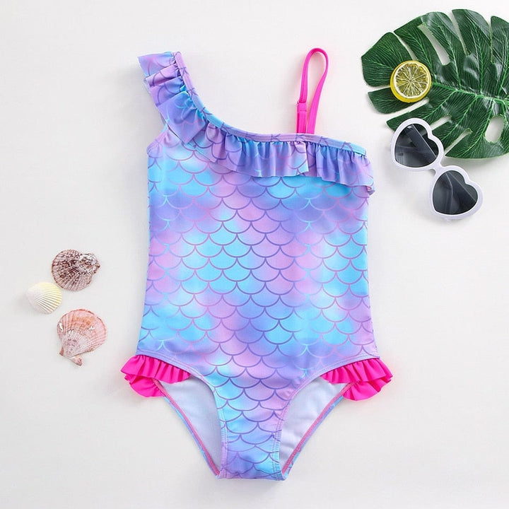 Fashion Rainbow Mermaid Swimwear For Children Summer Bathing Suits Bennys Beauty World