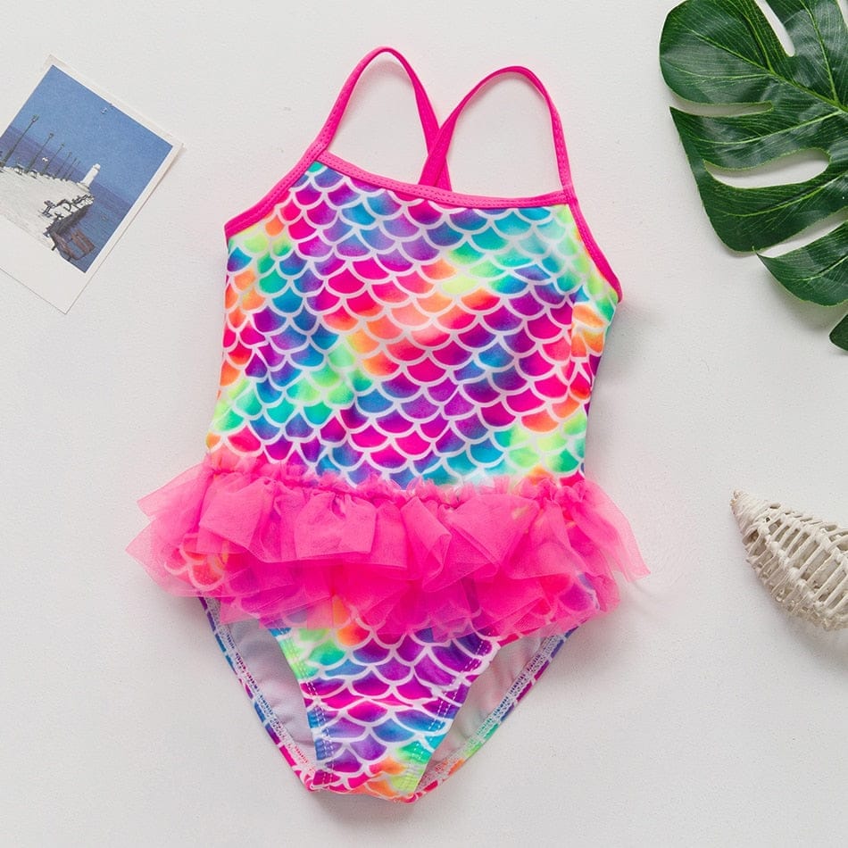 Fashion Rainbow Mermaid Swimwear For Children Summer Bathing Suits Bennys Beauty World