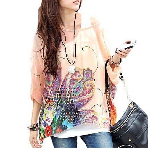 Fashion Short Sleeve Chiffon Dress Bohemian Dress Bennys Beauty World