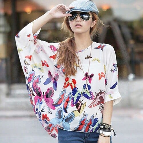 Fashion Short Sleeve Chiffon Dress Bohemian Dress Bennys Beauty World