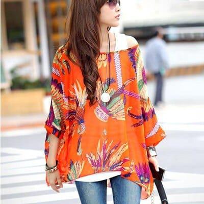 Fashion Short Sleeve Chiffon Dress Bohemian Dress Bennys Beauty World