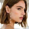 Fashion Silver Ladies Pearl Hoop Earrings Bennys Beauty World