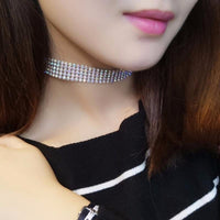 Fashion Women Full Crystal Rhinestone Choker Necklace For Women Bennys Beauty World