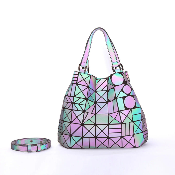 Fashion geometric folded fabric bag Bennys Beauty World