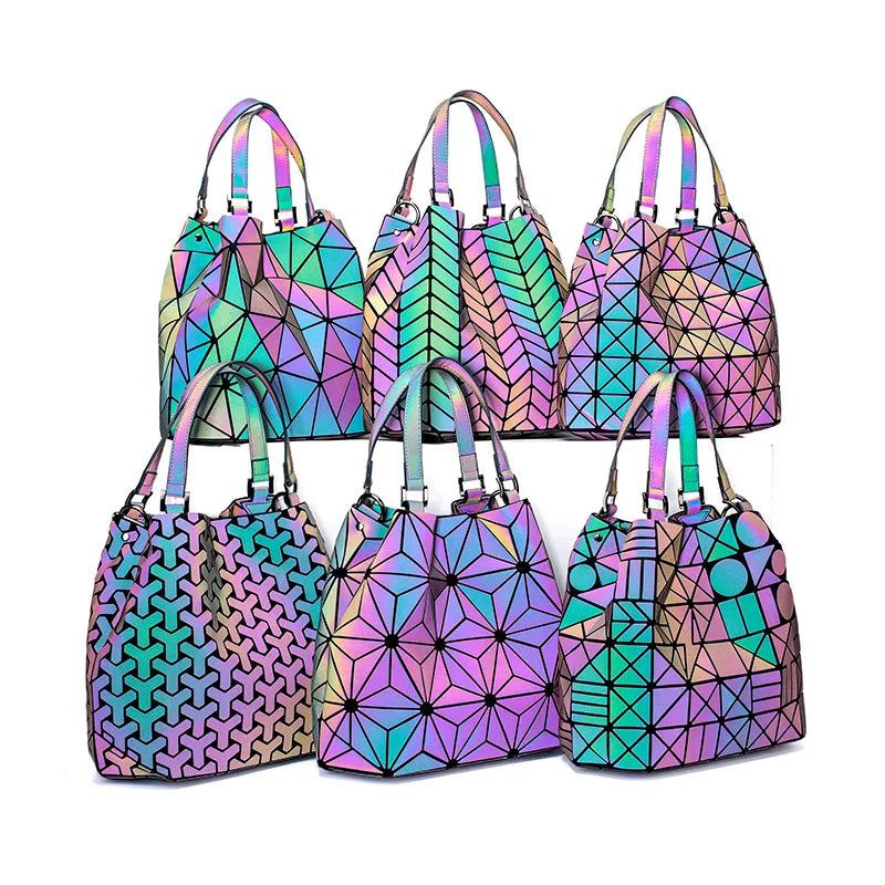 Fashion geometric folded fabric bag Bennys Beauty World