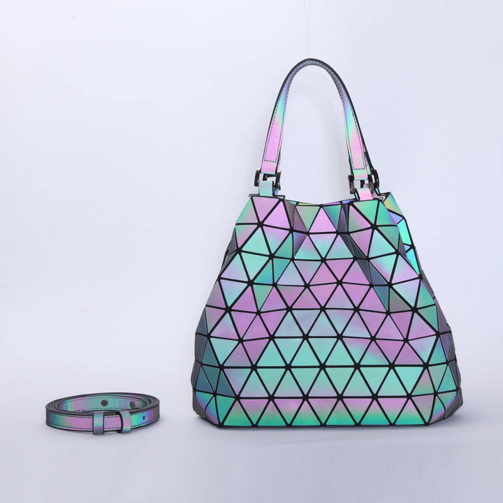 Fashion geometric folded fabric bag Bennys Beauty World