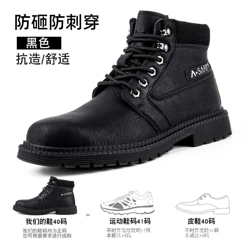 Fashion high-top protective shoes, steel toe safety shoes Bennys Beauty World