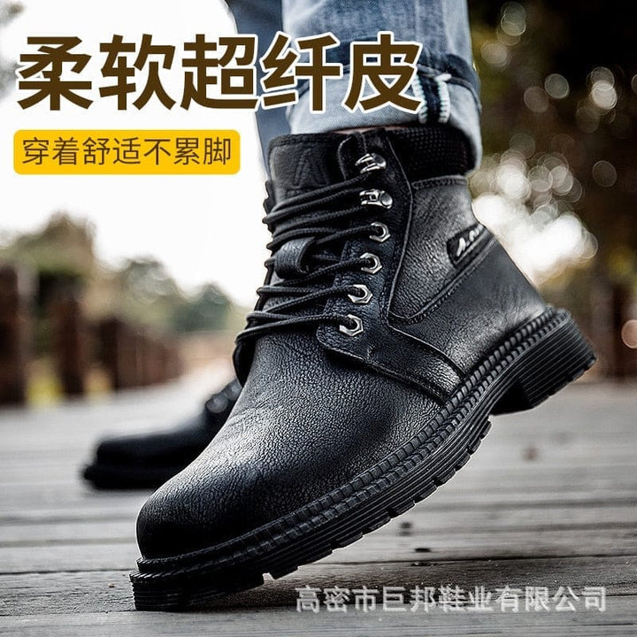 Fashion high-top protective shoes, steel toe safety shoes Bennys Beauty World