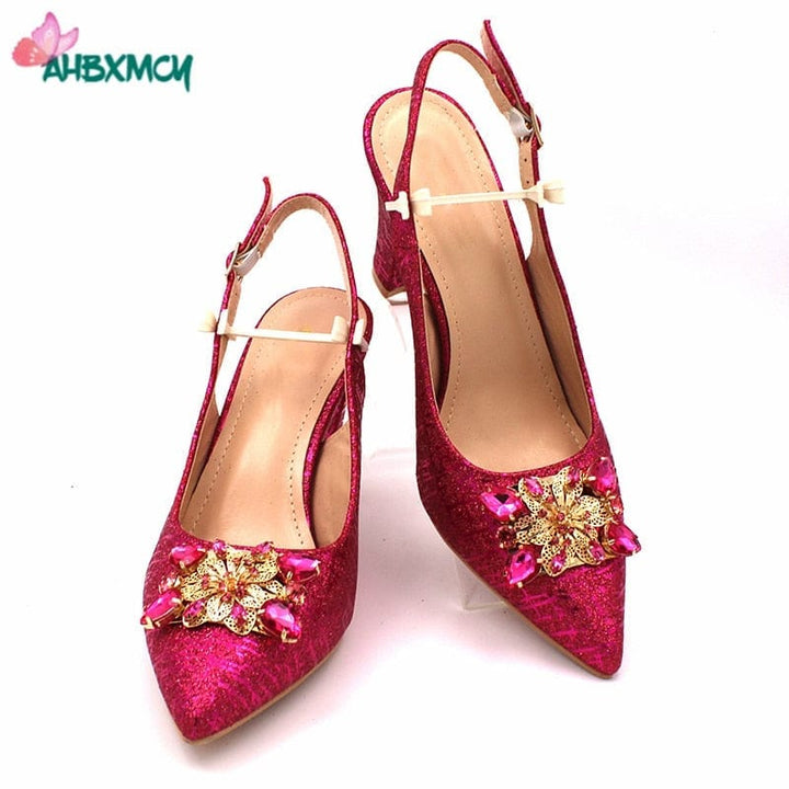 Fashionable African  Women's Shoes and Bag Set Bennys Beauty World