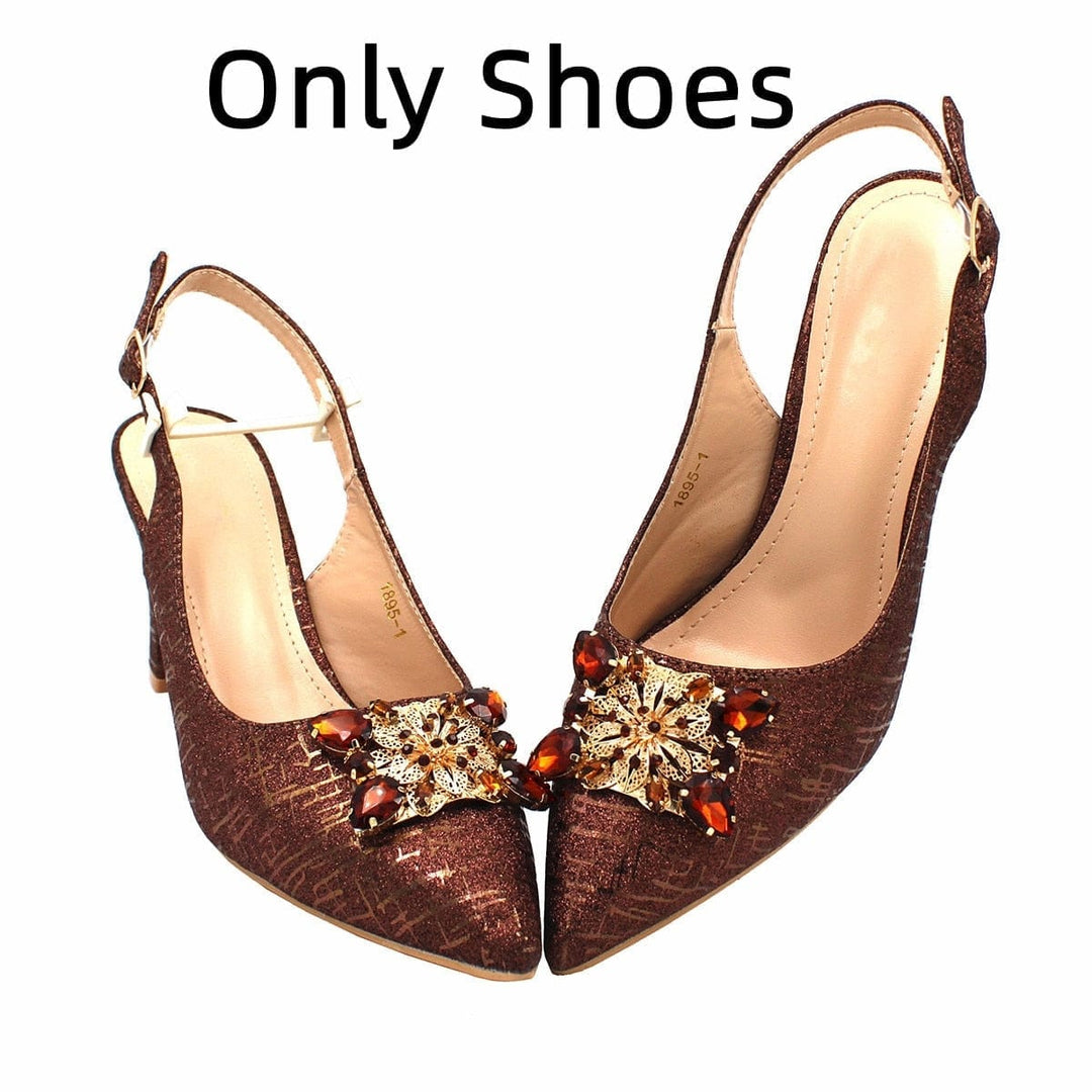 Fashionable African  Women's Shoes and Bag Set Bennys Beauty World