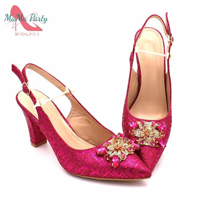 Fashionable African  Women's Shoes and Bag Set Bennys Beauty World