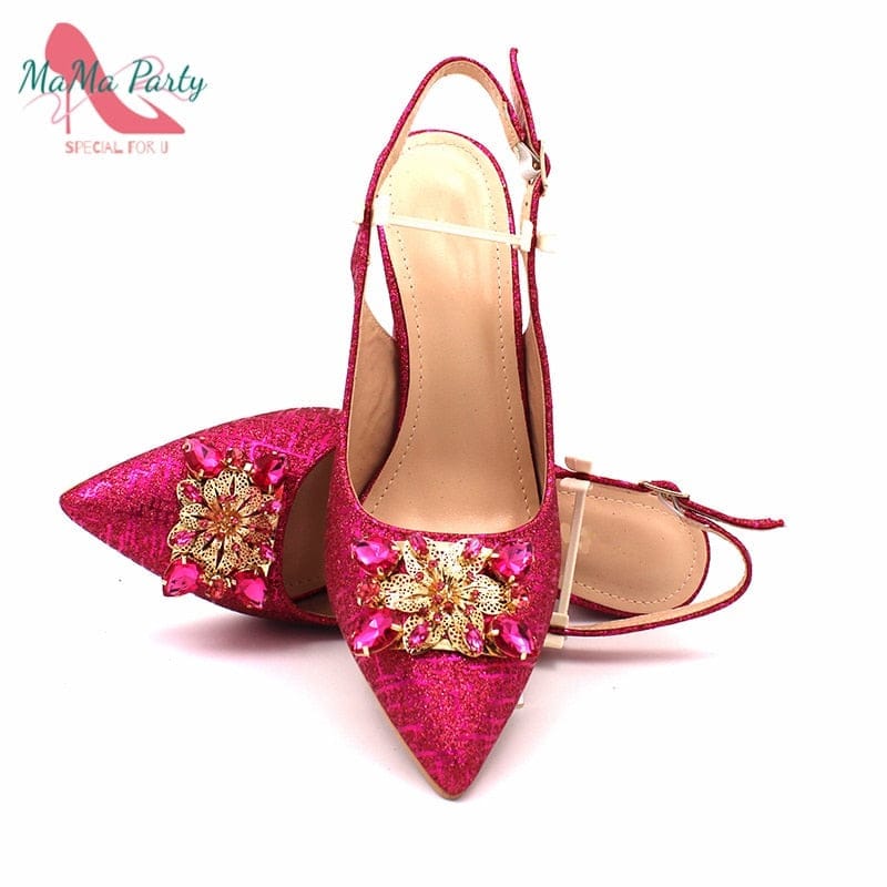 Fashionable African  Women's Shoes and Bag Set Bennys Beauty World