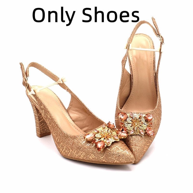 Fashionable African  Women's Shoes and Bag Set Bennys Beauty World