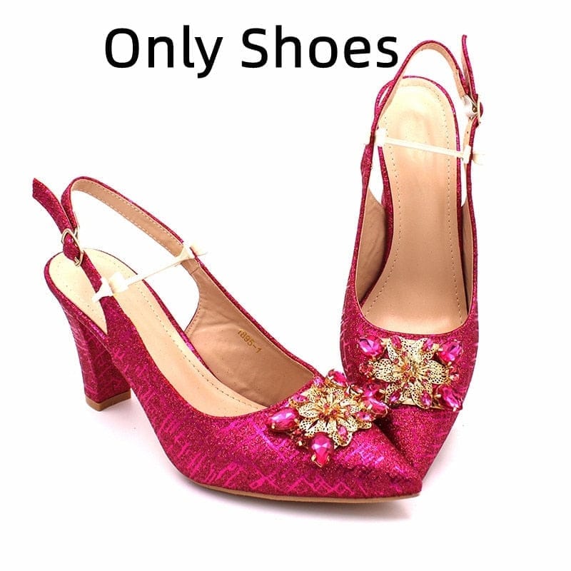 Fashionable African  Women's Shoes and Bag Set Bennys Beauty World