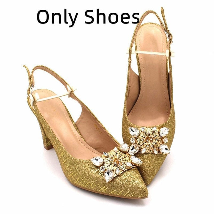 Fashionable African  Women's Shoes and Bag Set Bennys Beauty World