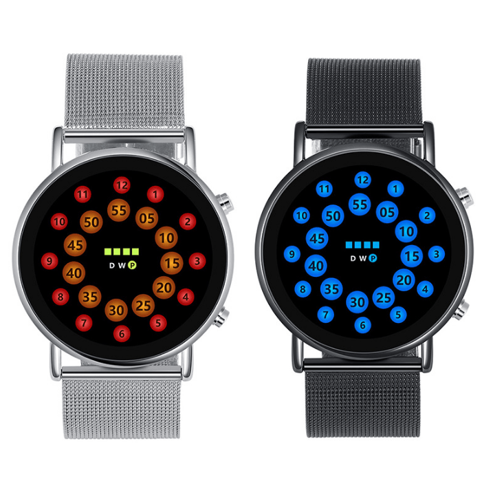 Fashionable Lightweight Mesh Belt LED Ball Watch Bennys Beauty World