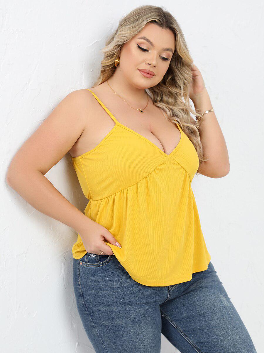 Plus size best sale yellow cami