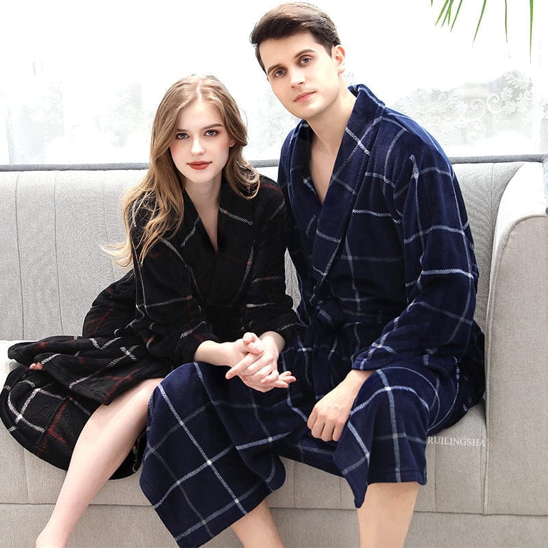 Flannel robe couple pajamas BENNYS 